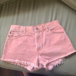 Pink Levi Shorts